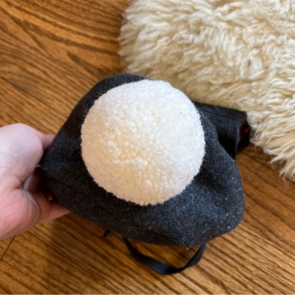 Briar Baby Charcoal Pom Bonnet Cotton-Lined 6-12m - Picture 3 of 7